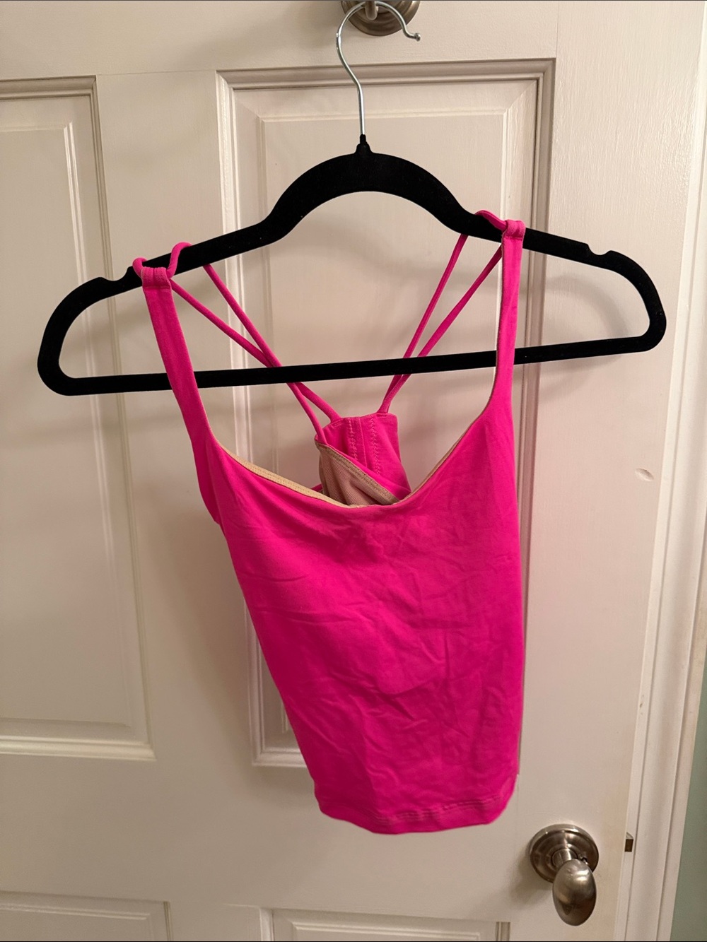 Bright Pink Cropped Strappy Women’s Tank Top - Lululemon